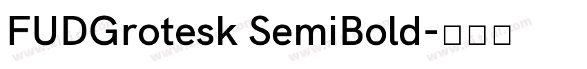 FUDGrotesk SemiBold字体转换